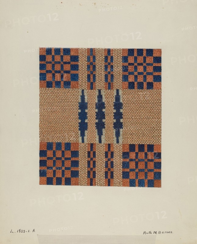 Coverlet Detail, 1935/1942. Creator: Ruth M. Barnes.