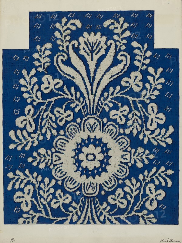 Coverlet, c. 1937. Creator: Ruth M. Barnes.