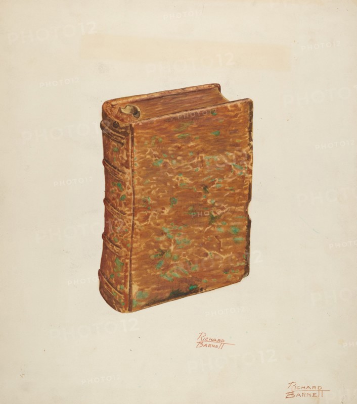 Book Flask, c. 1939. Creator: Richard Barnett.