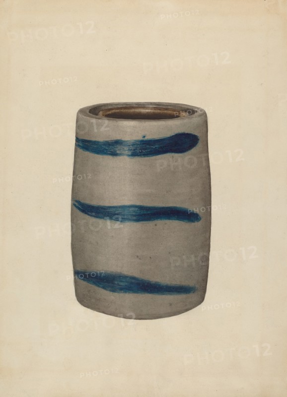 Stoneware Jar, c. 1937. Creator: Richard Barnett.