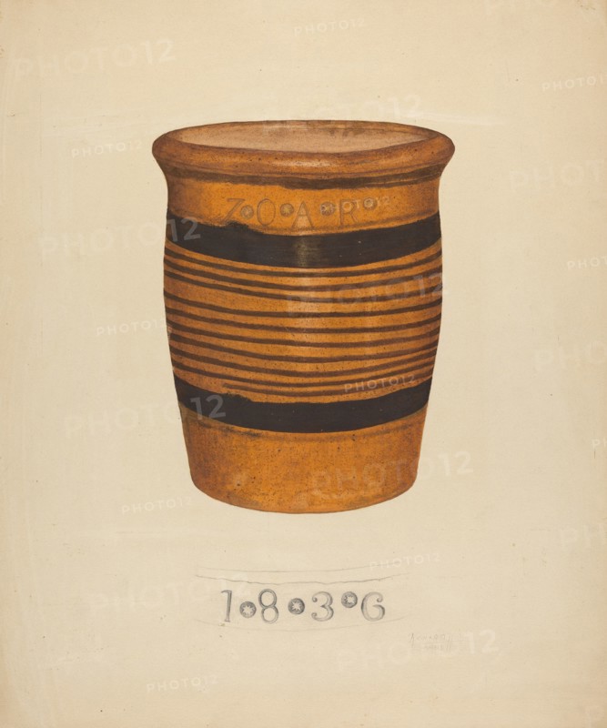 Zoar Flower Pot, c. 1937. Creator: Richard Barnett.