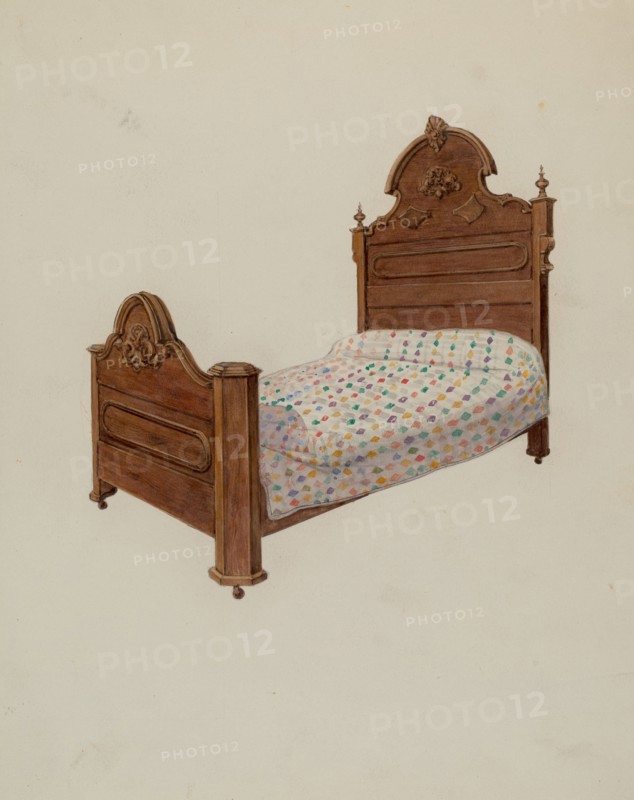 Bed, c. 1937. Creator: Dana Bartlett.