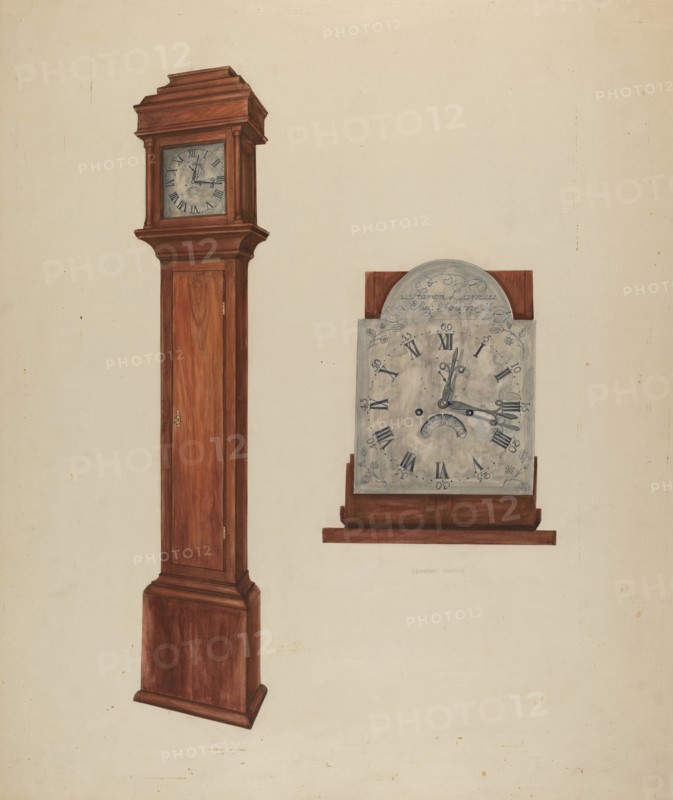 Clock, c. 1939. Creator: Leonard Battee.