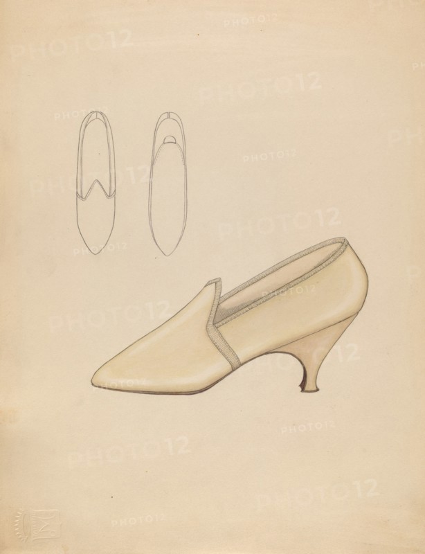Wedding Slippers, c. 1936. Creator: Doris Beer.