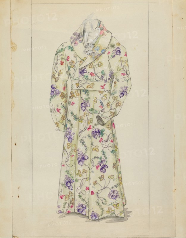 Man's Dressing Gown, c. 1939. Creator: Jessie M. Benge.