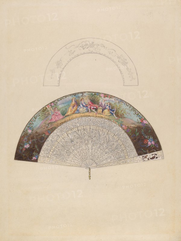 Fan, c. 1936. Creator: Jessie M. Benge.