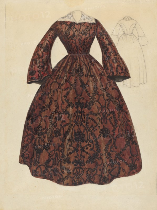 Dress, c. 1939. Creator: Jessie M. Benge.
