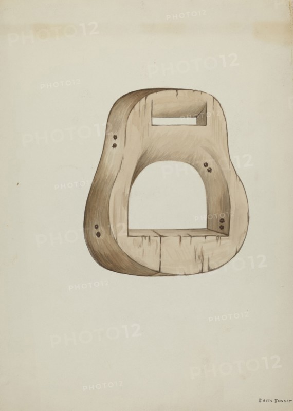 Stirrup, c. 1937. Creator: Edith Towner.