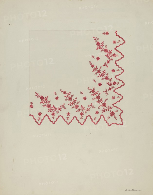 Handkerchief, c. 1937. Creator: Edith Towner.
