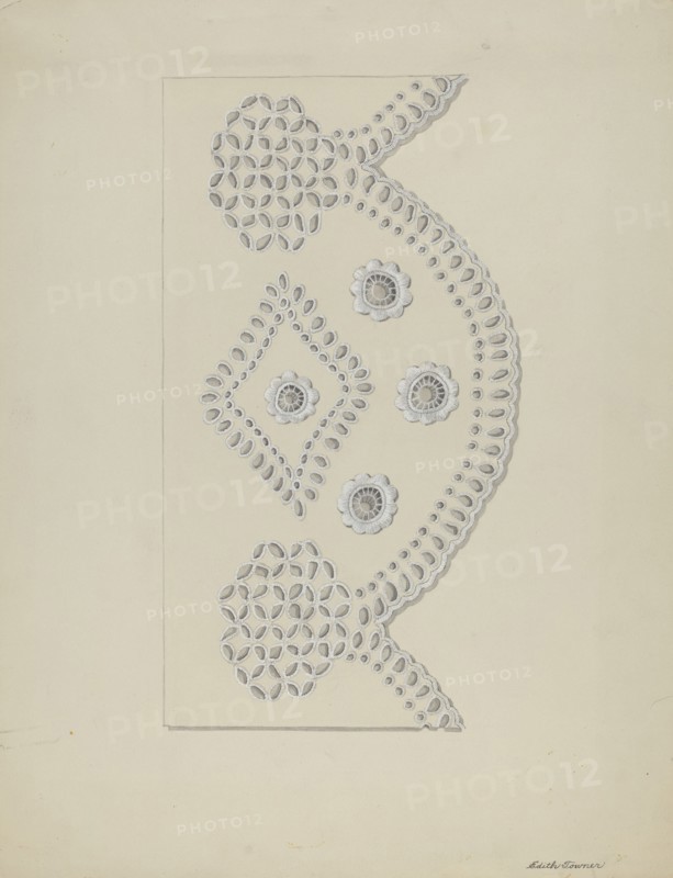 Eyelet Embroidery, c. 1937. Creator: Edith Towner.