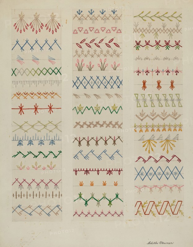 Sampler, c. 1937. Creator: Edith Towner.