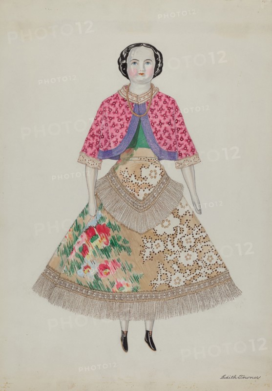 Doll - "Hattie", c. 1937. Creator: Edith Towner.