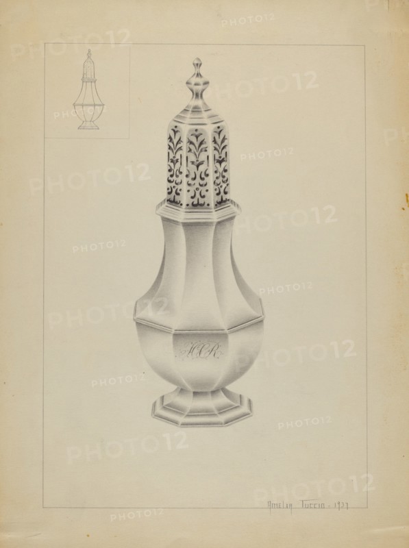 Silver Salt Cellar, 1937. Creator: Amelia Tuccio.