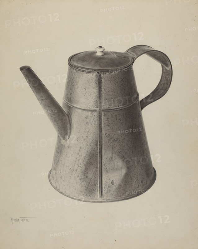 Pa. German Coffee Pot, c. 1939. Creator: Amelia Tuccio.