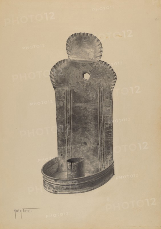 Candle Sconce, c. 1940. Creator: Amelia Tuccio.