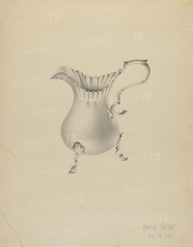 Silver Creamer, 1935/1942. Creator: Amelia Tuccio.