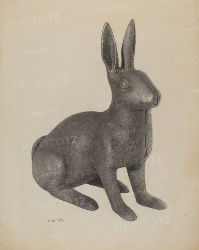 Garden Figure (Rabbit), c. 1939. Creator: Maurice Van Felix.