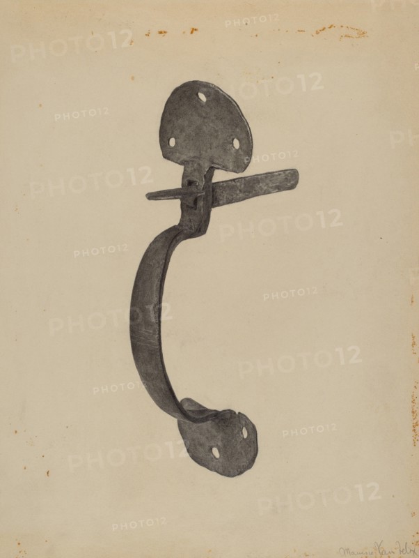 Door Handle, c. 1938. Creator: Maurice Van Felix.