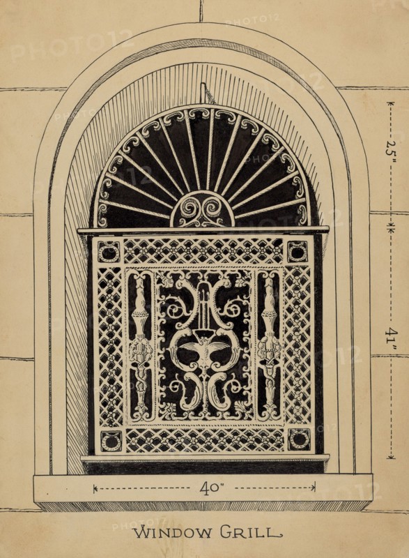 Window Grille, 1935/1942. Creator: Lucien Verbeke.