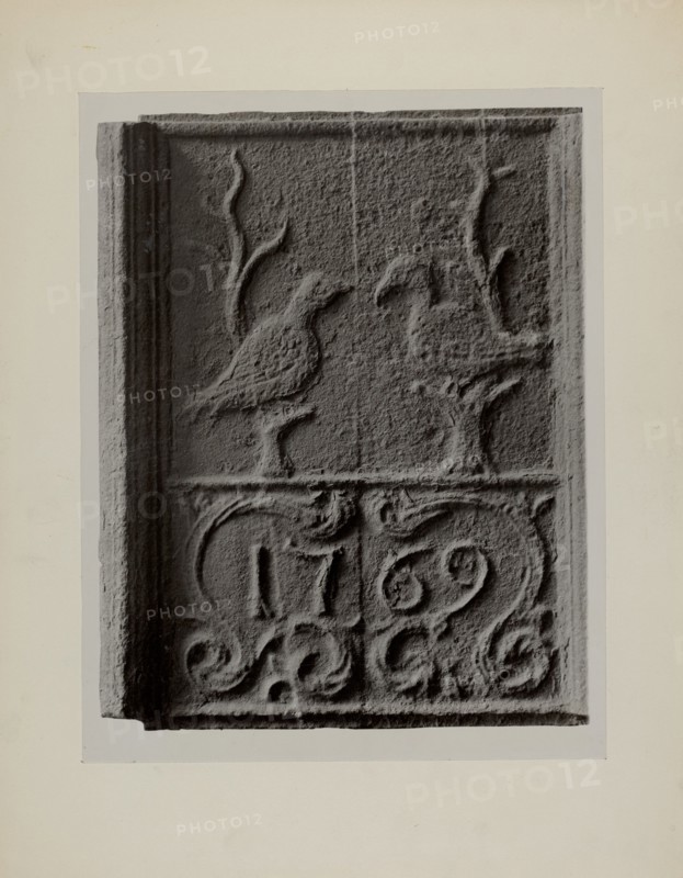 Pa. German Stove Plate, c. 1942. Creator: Charles Von Urban.