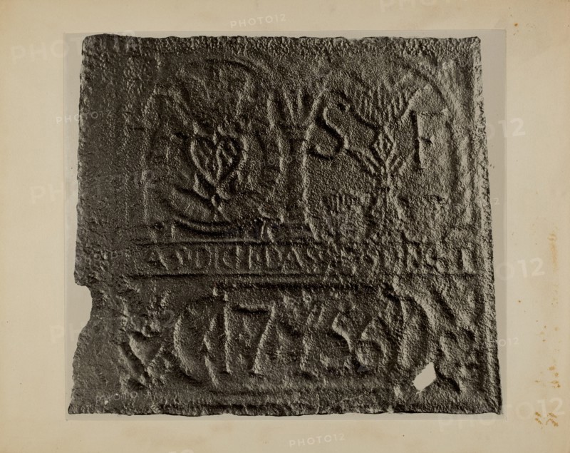Pa. German Stove Plate, c. 1936. Creator: Charles Von Urban.