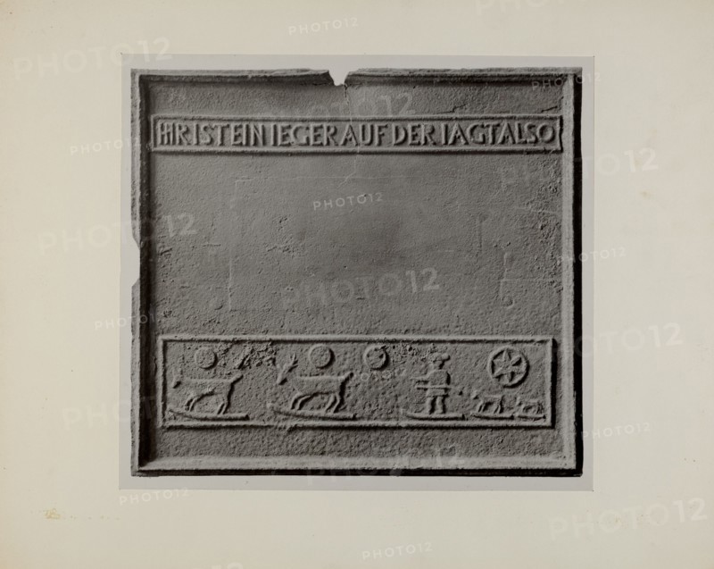 Pa. German Stove Plate, c. 1942. Creator: Charles Von Urban.