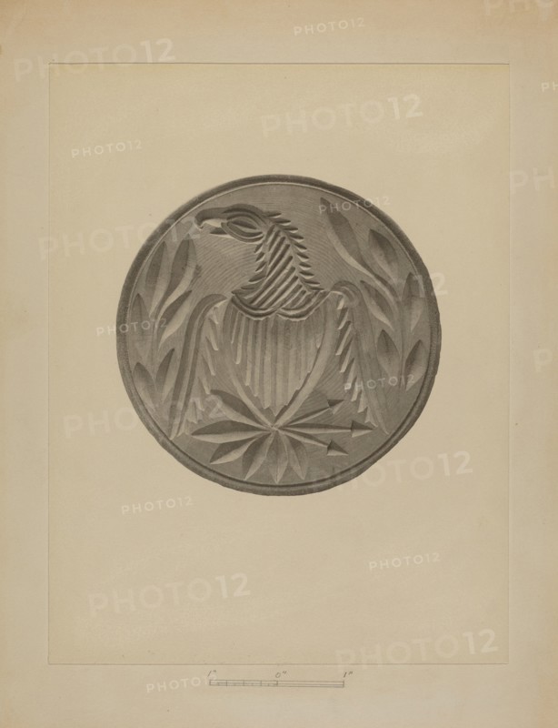 Pa. German Butter Stamp, 1935/1942. Creator: Charles Von Urban.