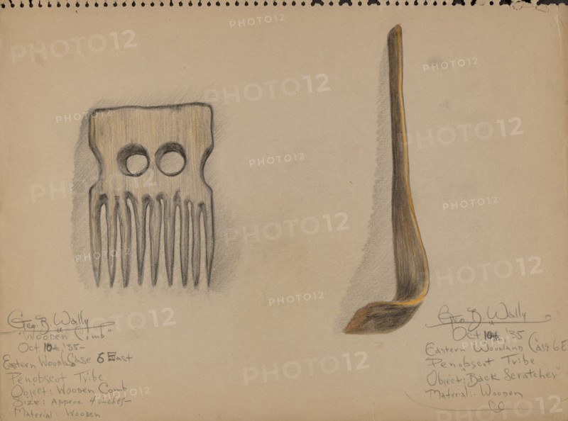 Comb and Back Scratcher, 1935. Creator: George B. Wally.