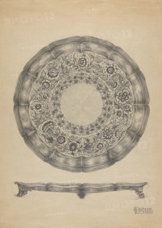 Silver Tray, c. 1936. Creator: Kalamian Walton.
