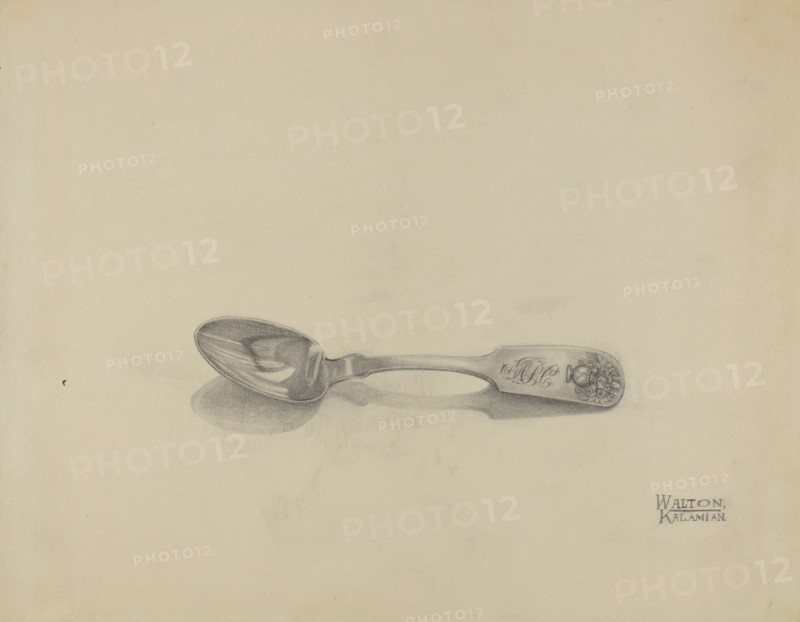 Silver Teaspoon, c. 1936. Creator: Kalamian Walton.