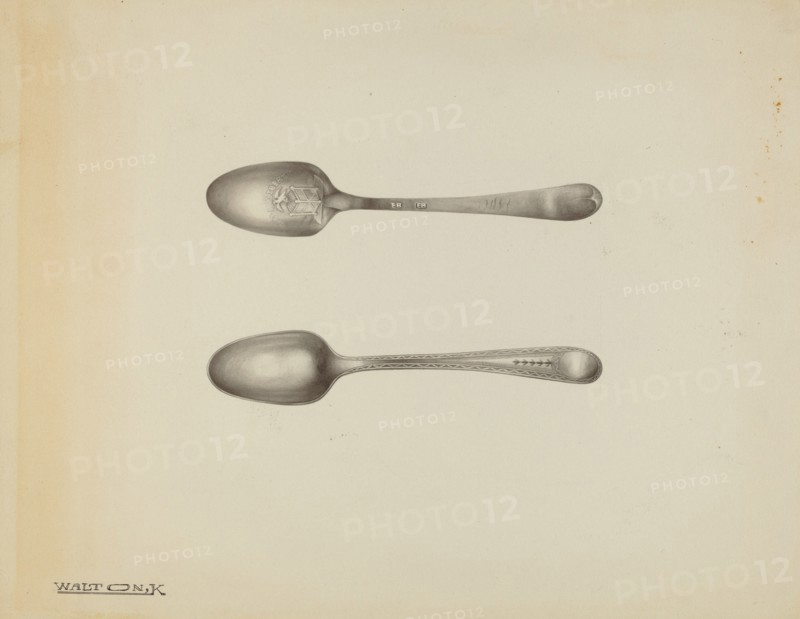 Silver Teaspoon, c. 1938. Creator: Kalamian Walton.