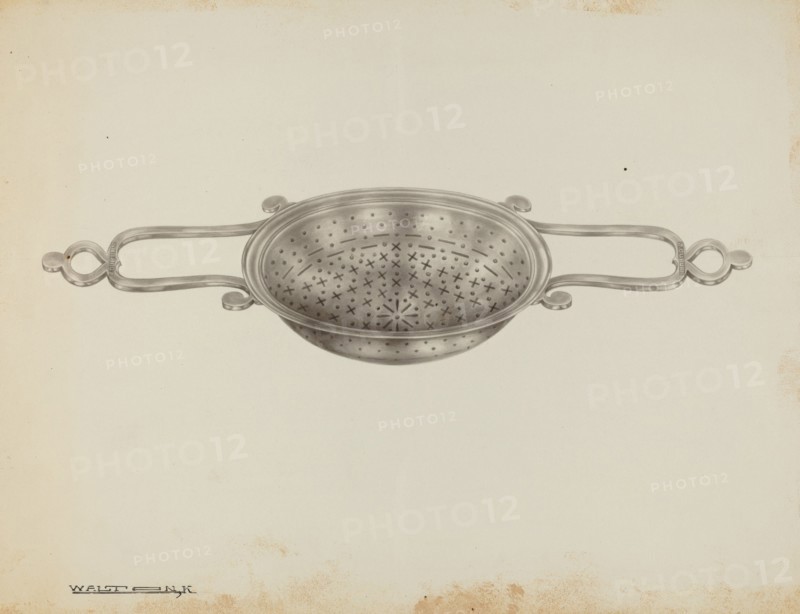 Silver Strainer, c. 1939. Creator: Kalamian Walton.