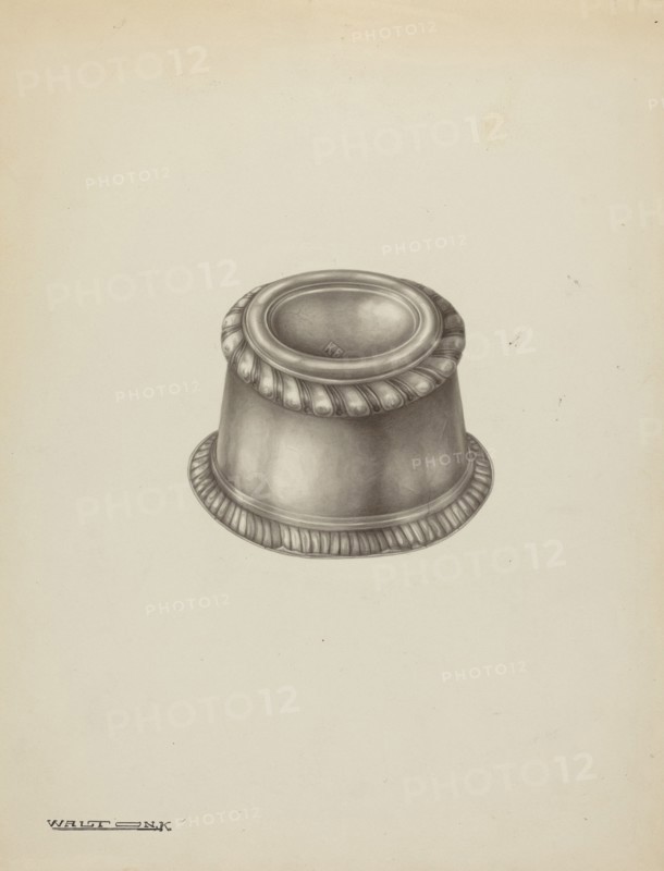 Silver Salt Trencher, c. 1939. Creator: Kalamian Walton.
