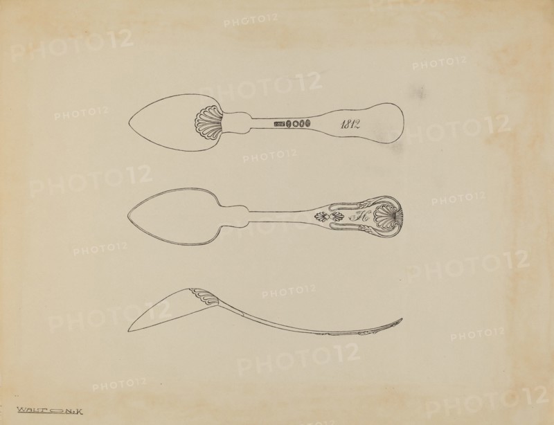 Silver Spoon, c. 1938. Creator: Kalamian Walton.