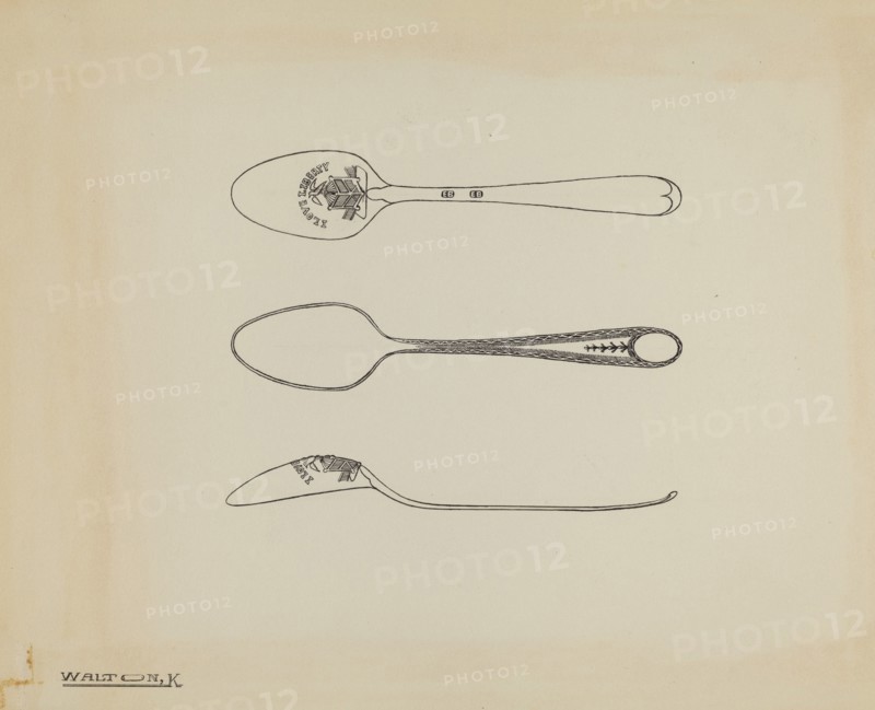 Silver Teaspoon, c. 1938. Creator: Kalamian Walton.