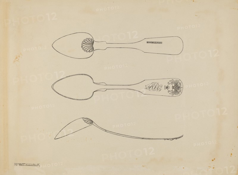 Silver Spoon, c. 1938. Creator: Kalamian Walton.