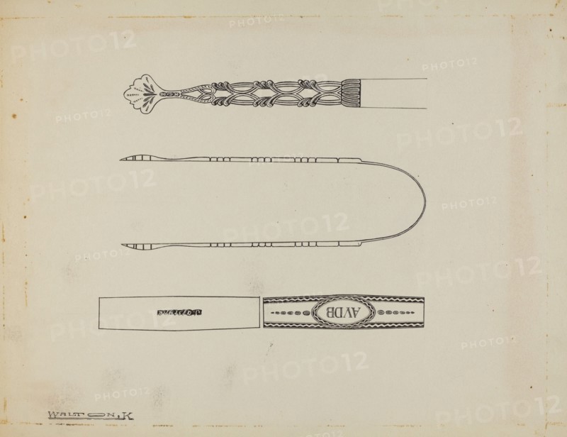 Silver Sugar Tongs, c. 1939. Creator: Kalamian Walton.