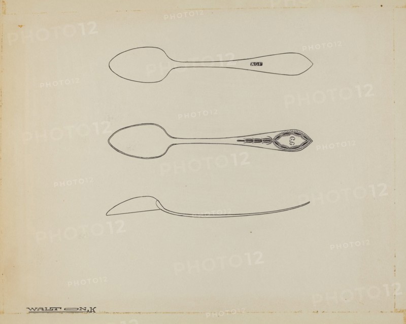 Silver Teaspoon, c. 1939. Creator: Kalamian Walton.