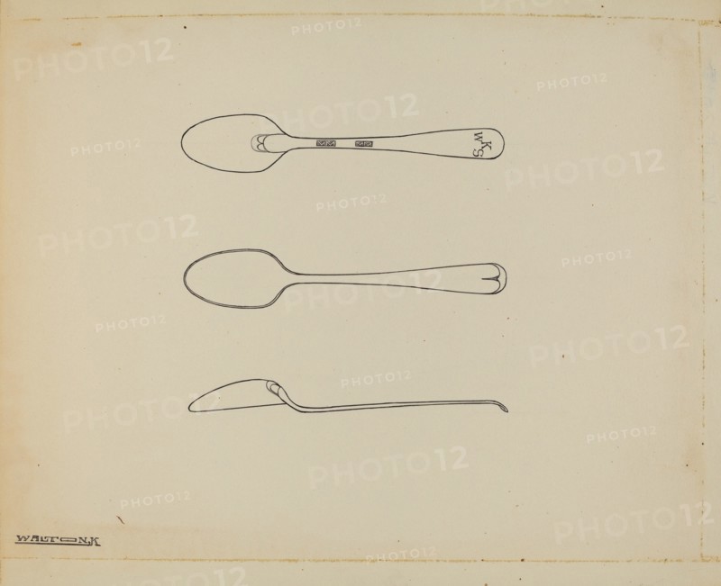 Silver Demi-tasse Spoon, c. 1938. Creator: Kalamian Walton.