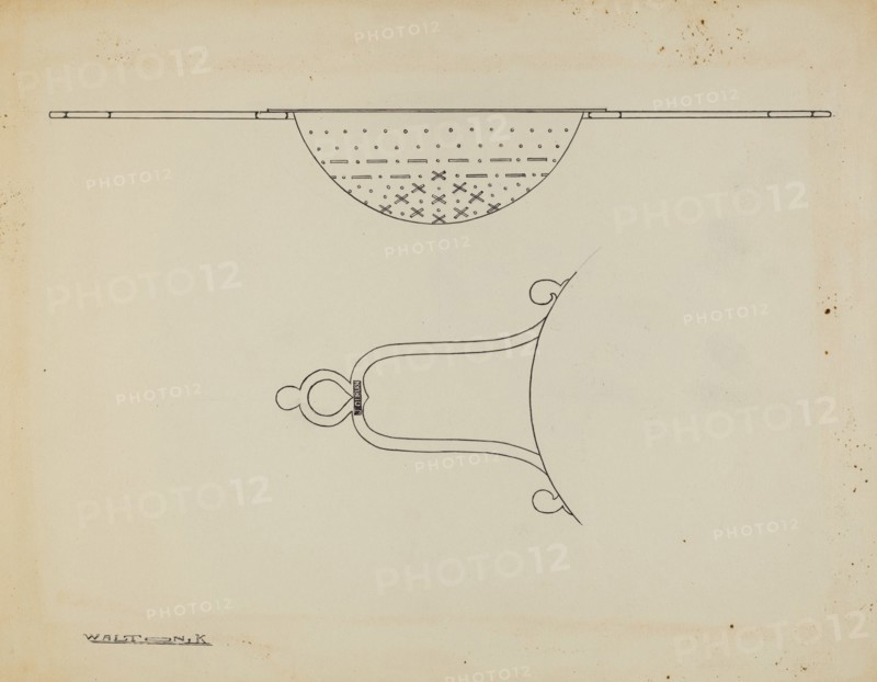 Silver Strainer, c. 1939. Creator: Kalamian Walton.