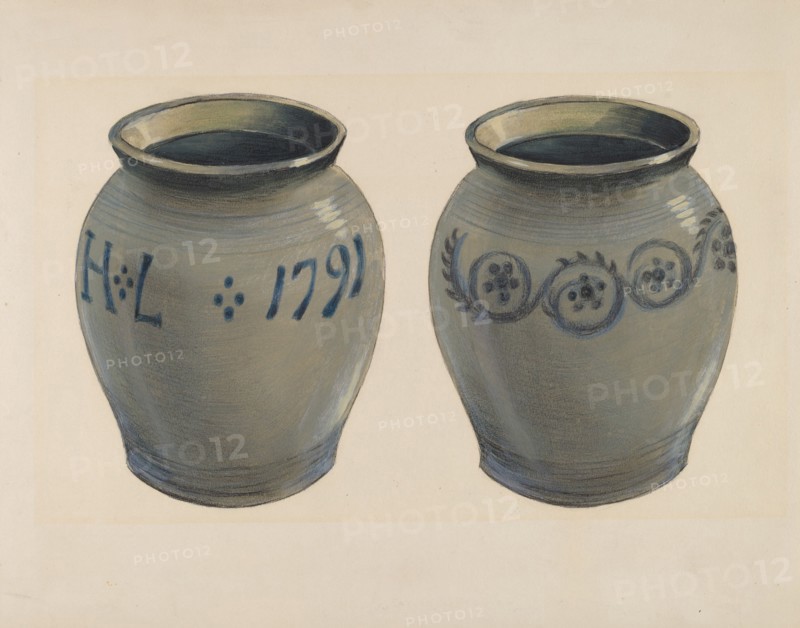 Stoneware Vase, c. 1936. Creator: Carl Weiss.