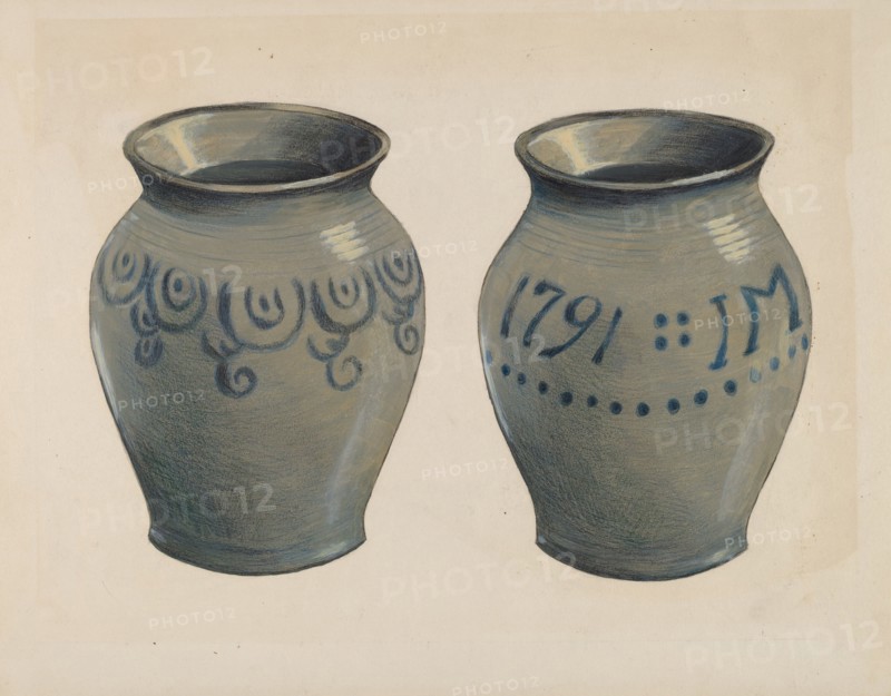 Stoneware Vase, c. 1936. Creator: Carl Weiss.