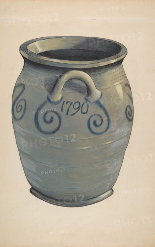 Stoneware Crock, c. 1936. Creator: Carl Weiss.