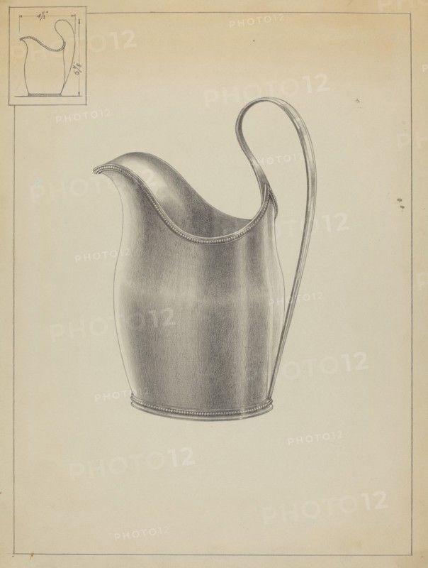 Silver Creamer, c. 1936. Creator: Simon Weiss.