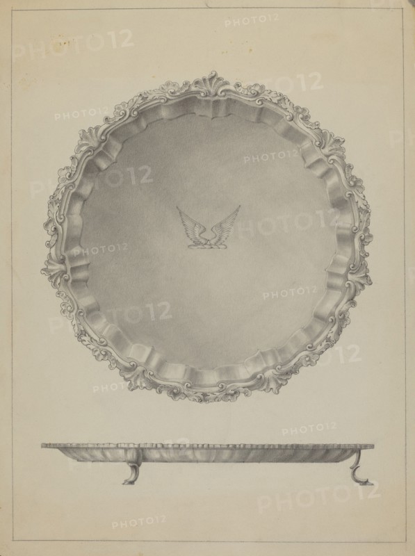 Silver Tray, c. 1936. Creator: Simon Weiss.
