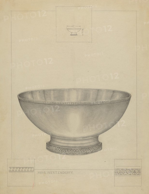 Silver Bowl, c. 1936. Creator: Hans Westendorff.