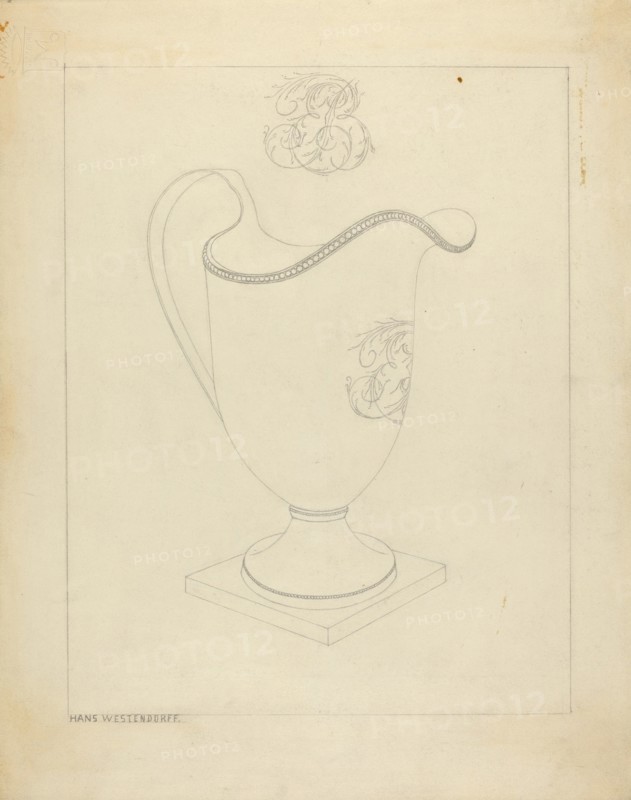 Silver Cream Pitcher, c. 1937. Creator: Hans Westendorff.