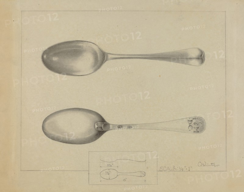 Silver Spoon, c. 1936. Creator: Charlotte Winter.
