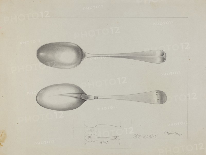 Silver Spoon, c. 1936. Creator: Charlotte Winter.