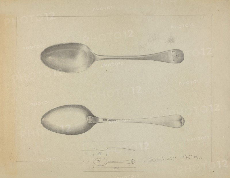Silver Spoon, c. 1936. Creator: Charlotte Winter.